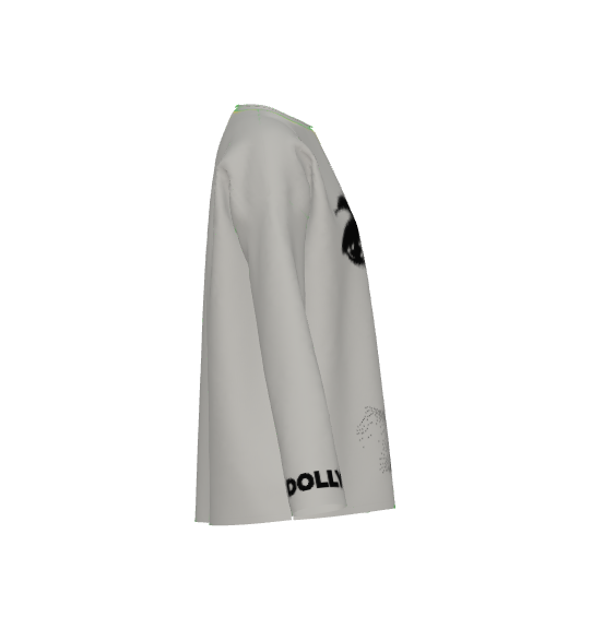 DOLLY Face Dorothy Lightgrey Black Sweater