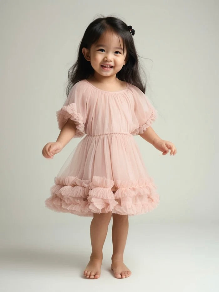 DOLLY by Le Petit Tom ® FRILLY DRESS ballet pink