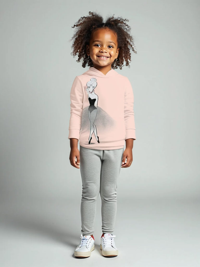 DOLLY DOODLING Ballerina Dolly pink Kids Hoodie