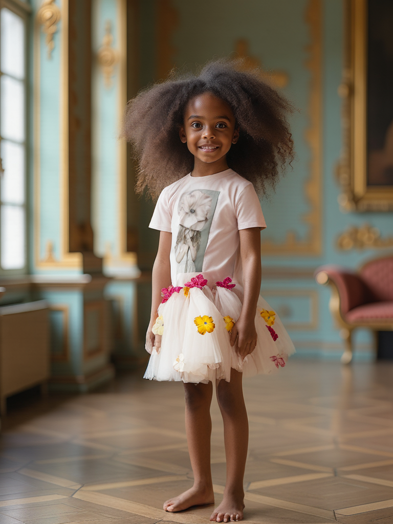 DOLLY POTPOURRI FLOWER GIRL PINK Kids  All-Over Print Tee