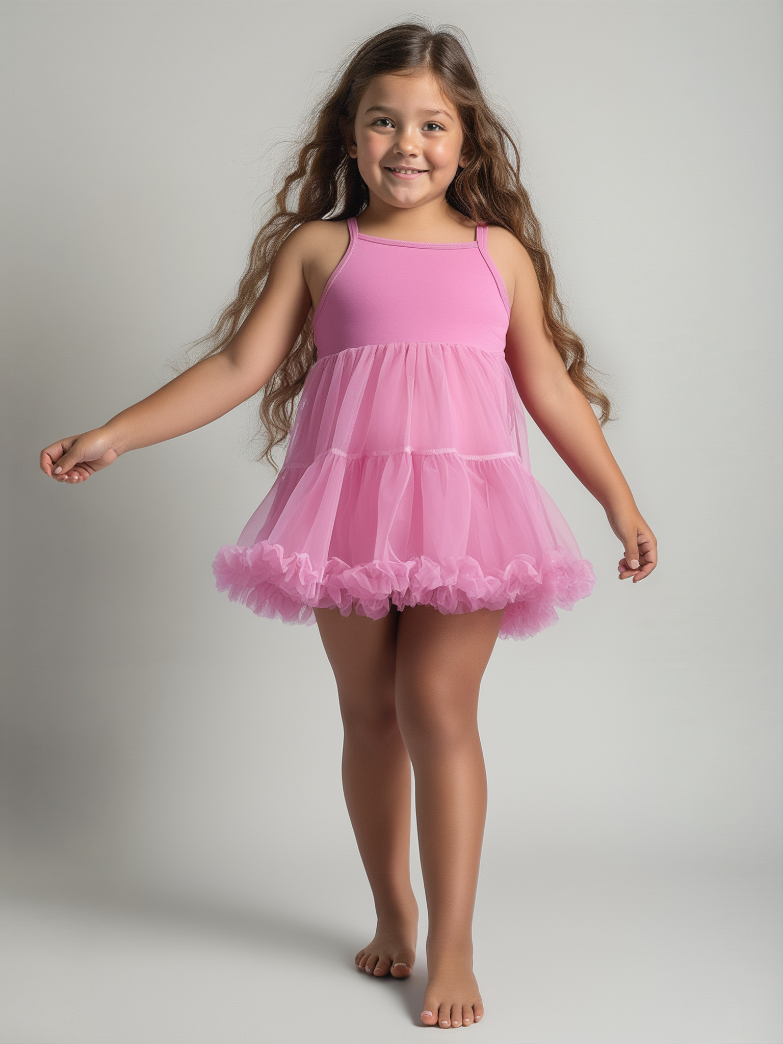 DOLLY PINK PLEASE! PETTI SPAGHETTI TUTU DRESS Aurora Bubblegum pink