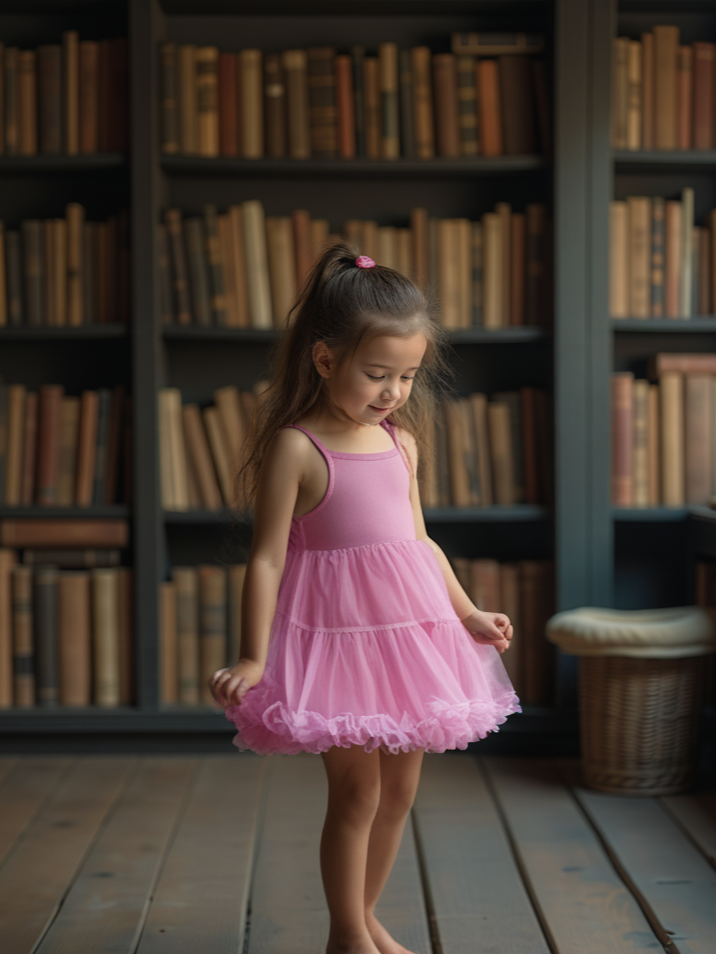 DOLLY PINK PLEASE! PETTI SPAGHETTI TUTU DRESS Aurora Bubblegum pink