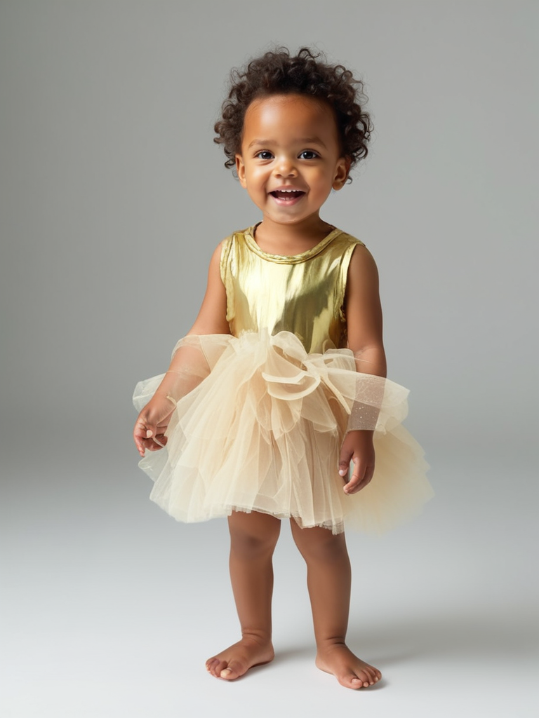 DOLLY TIMELESS METALLIC TUTU DRESS gold