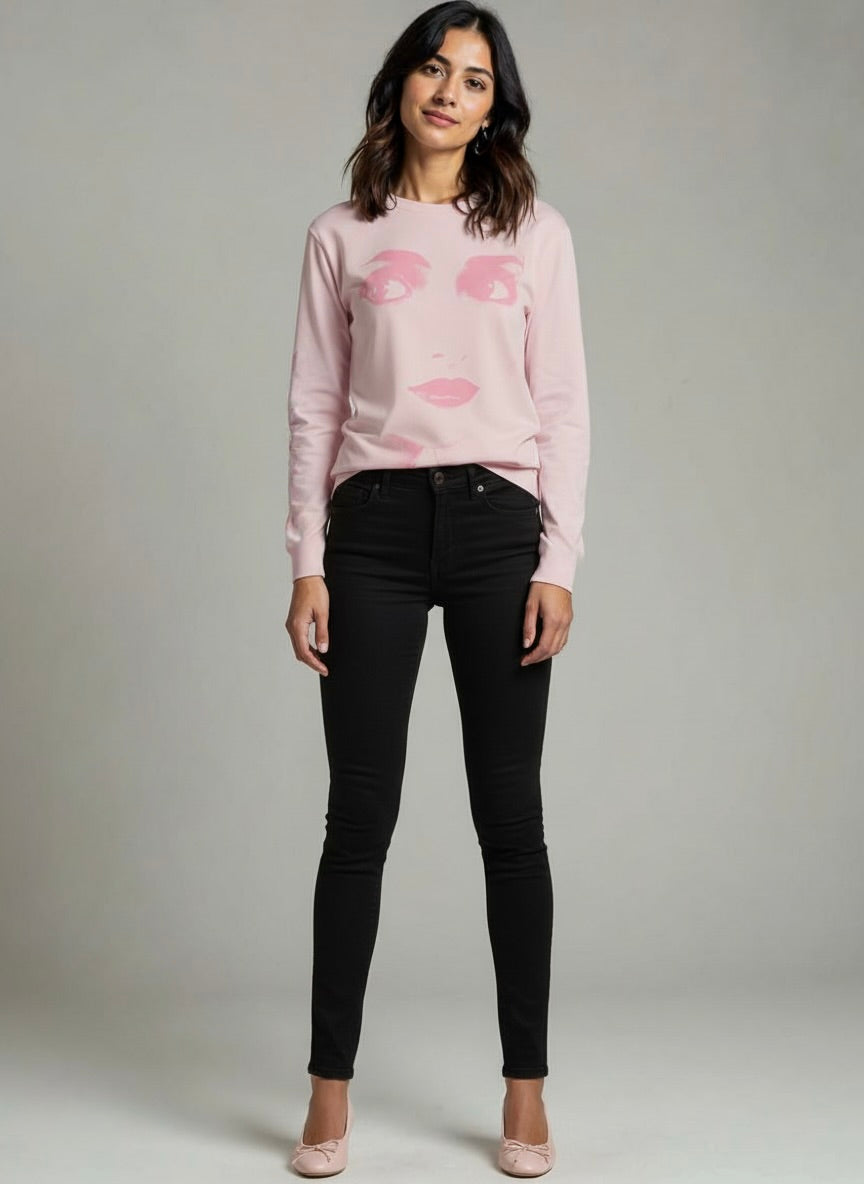 DOLLY Face Dorothy Balletpink Bubblegum Pink Sweater