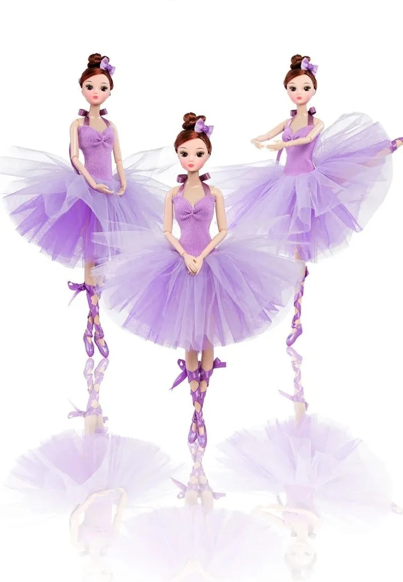DOLLY® BALLERINA DOLL WITH PURPLE TUTU DRESS - Bjd 12 joints 12 inch 30 cm 1/6 scale fashion doll