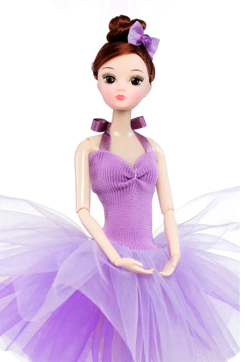 DOLLY® BALLERINA DOLL WITH PURPLE TUTU DRESS - Bjd 12 joints 12 inch 30 cm 1/6 scale fashion doll