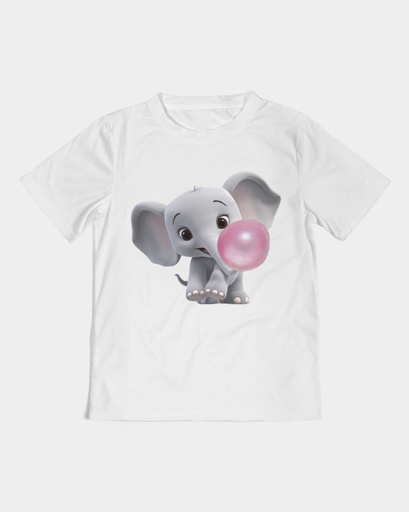 Pink Please! Bubblegum and an Elephant Kids All-Over Print Tee
