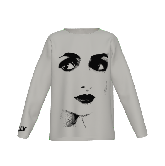 DOLLY Face Dorothy Lightgrey Black Sweater