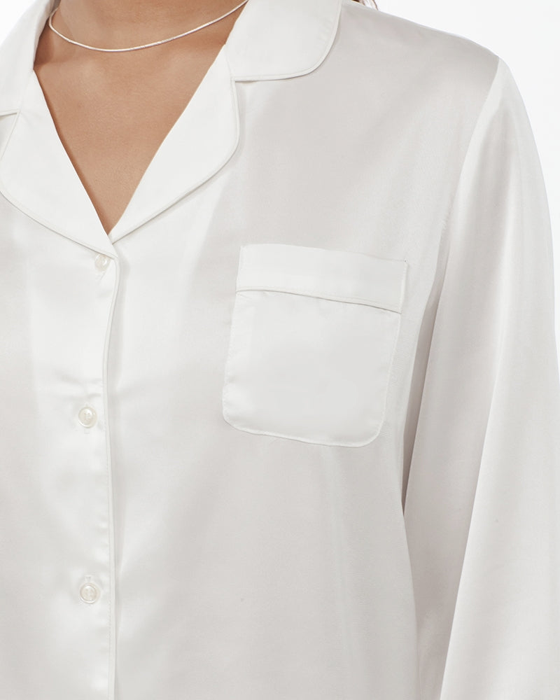 DOLLY® CALL ME AURORA Women's Satin Long Sleeve Pajama Top