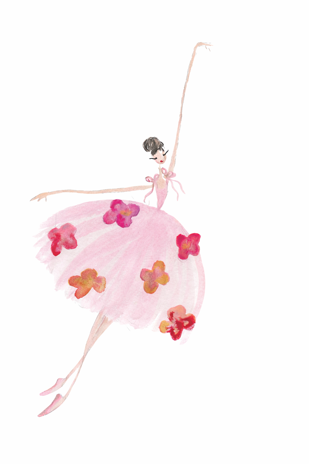 DOLLY Watercolor Potpourri Ballerina Kids Tee