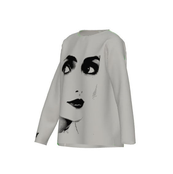 DOLLY Face Dorothy Lightgrey Black Sweater