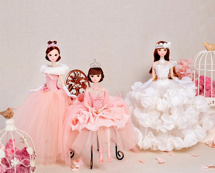 DOLLY® FLOWER DOLL WITH WHITE FLOWER TUTU DRESS - Bjd 12 joints 12 inch 30 cm 1/6 scale fashion doll