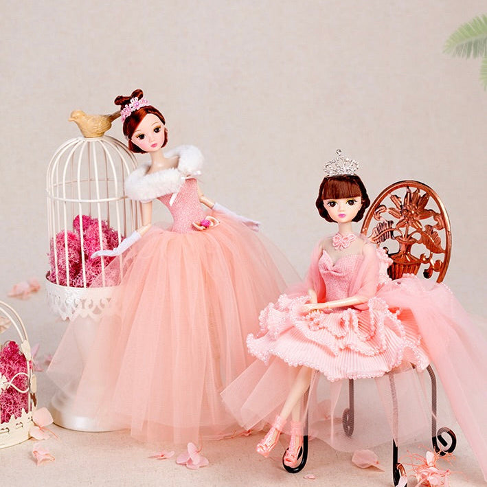 DOLLY® QUEEN DOLL WITH PINK TUTU DRESS - Bjd 12 joints 12 inch 30 cm 1/6 scale fashion doll