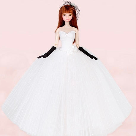 DOLLY® BRIDE DOLL WITH WHITE WEDDING TUTU DRESS - Bjd 12 joints 12 inch 30 cm 1/6 scale fashion doll