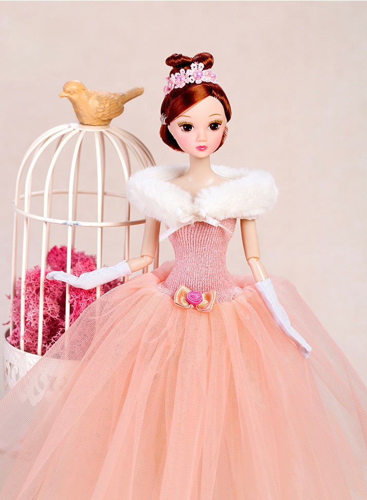 DOLLY® QUEEN DOLL WITH PINK TUTU DRESS - Bjd 12 joints 12 inch 30 cm 1/6 scale fashion doll