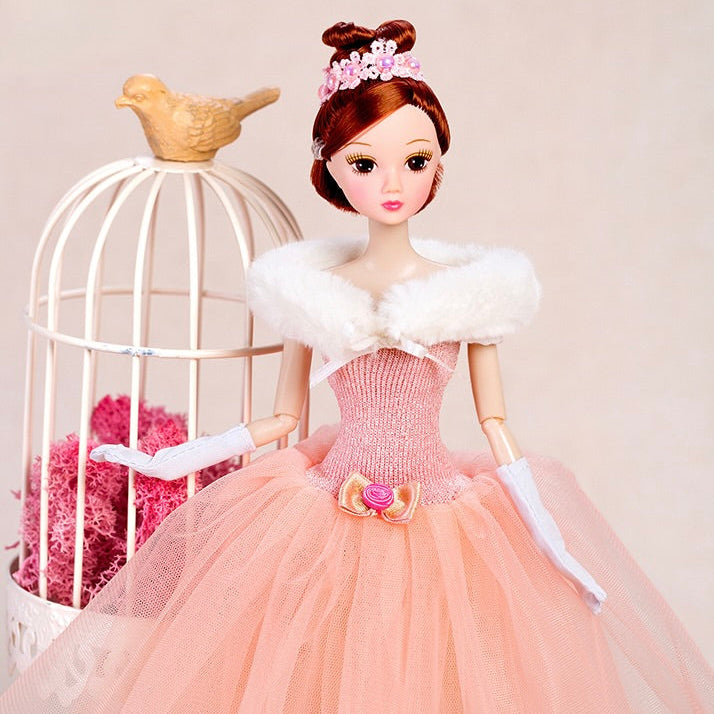DOLLY® QUEEN DOLL WITH PINK TUTU DRESS - Bjd 12 joints 12 inch 30 cm 1/6 scale fashion doll