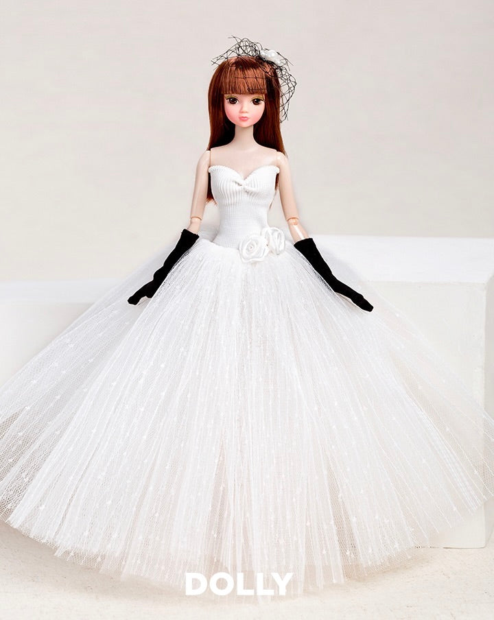 DOLLY® BRIDE DOLL WITH WHITE WEDDING TUTU DRESS - Bjd 12 joints 12 inch 30 cm 1/6 scale fashion doll