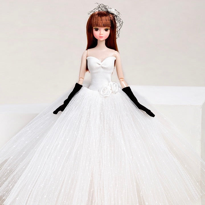 DOLLY® BRIDE DOLL WITH WHITE WEDDING TUTU DRESS - Bjd 12 joints 12 inch 30 cm 1/6 scale fashion doll