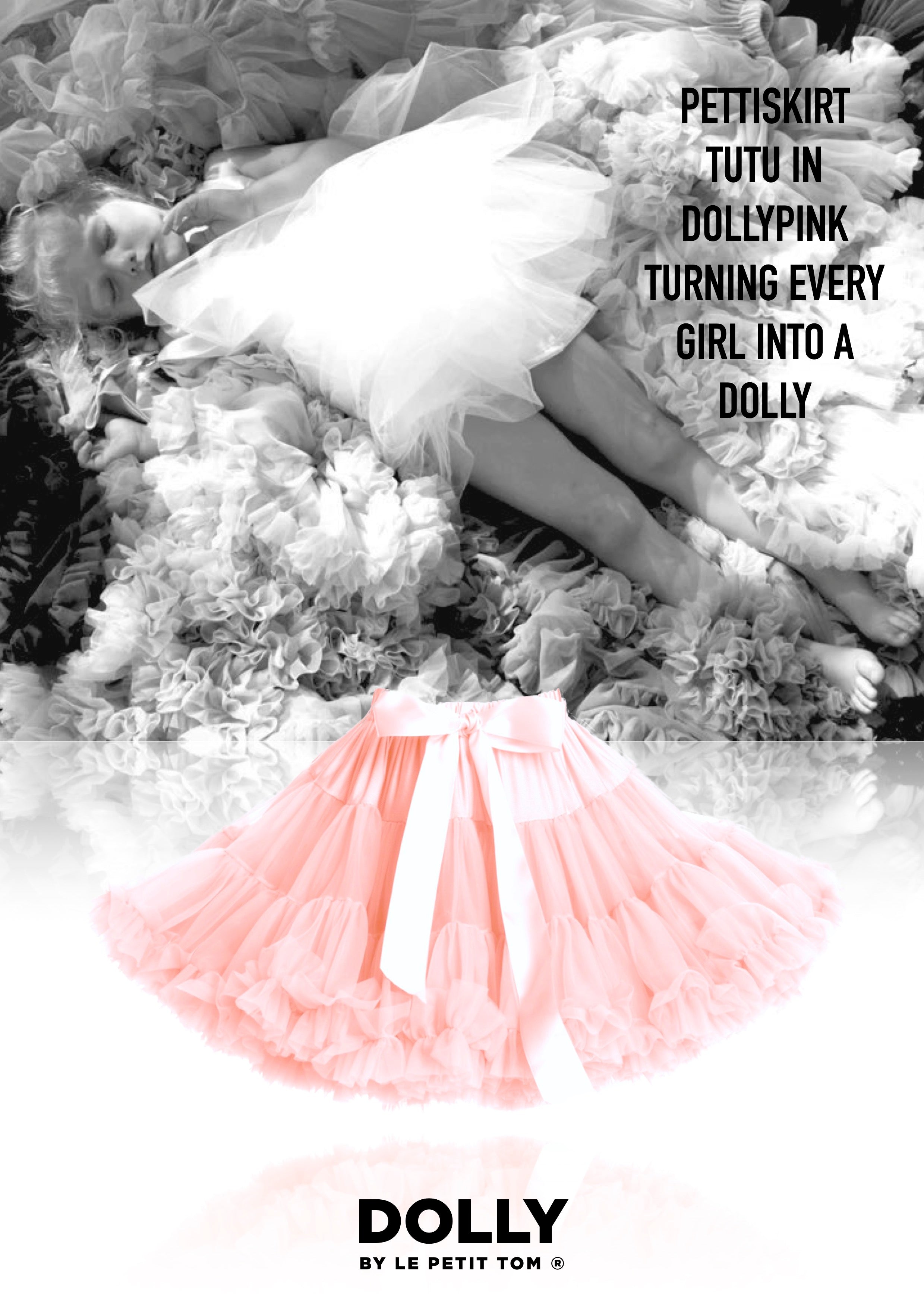 DOLLY by Le Petit Tom ® SHIRLEY TEMPLE pettiskirt rosa fresa