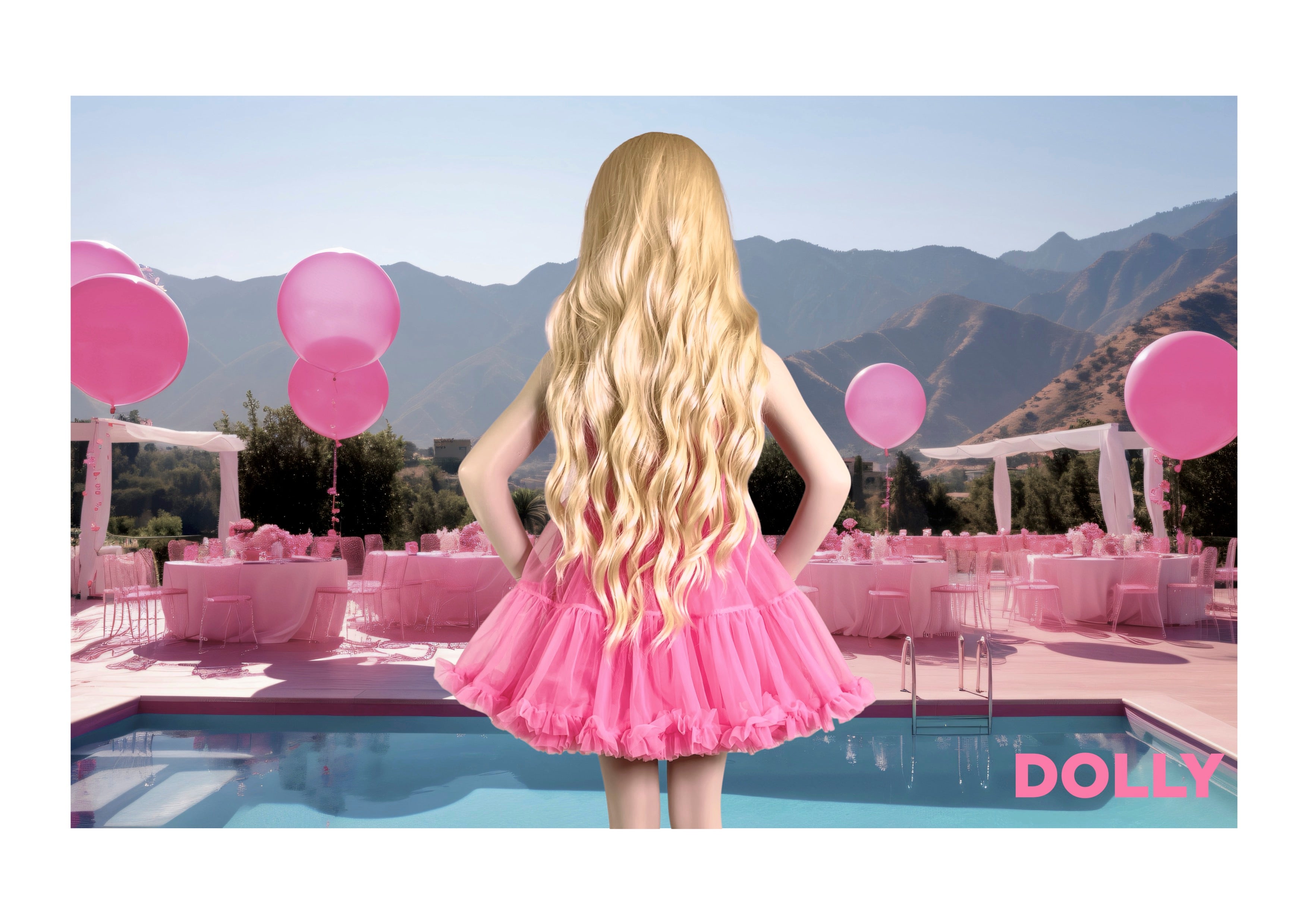 DOLLY PINK PLEASE! PETTI SPAGHETTI TUTU DRESS Aurora Bubblegum pink