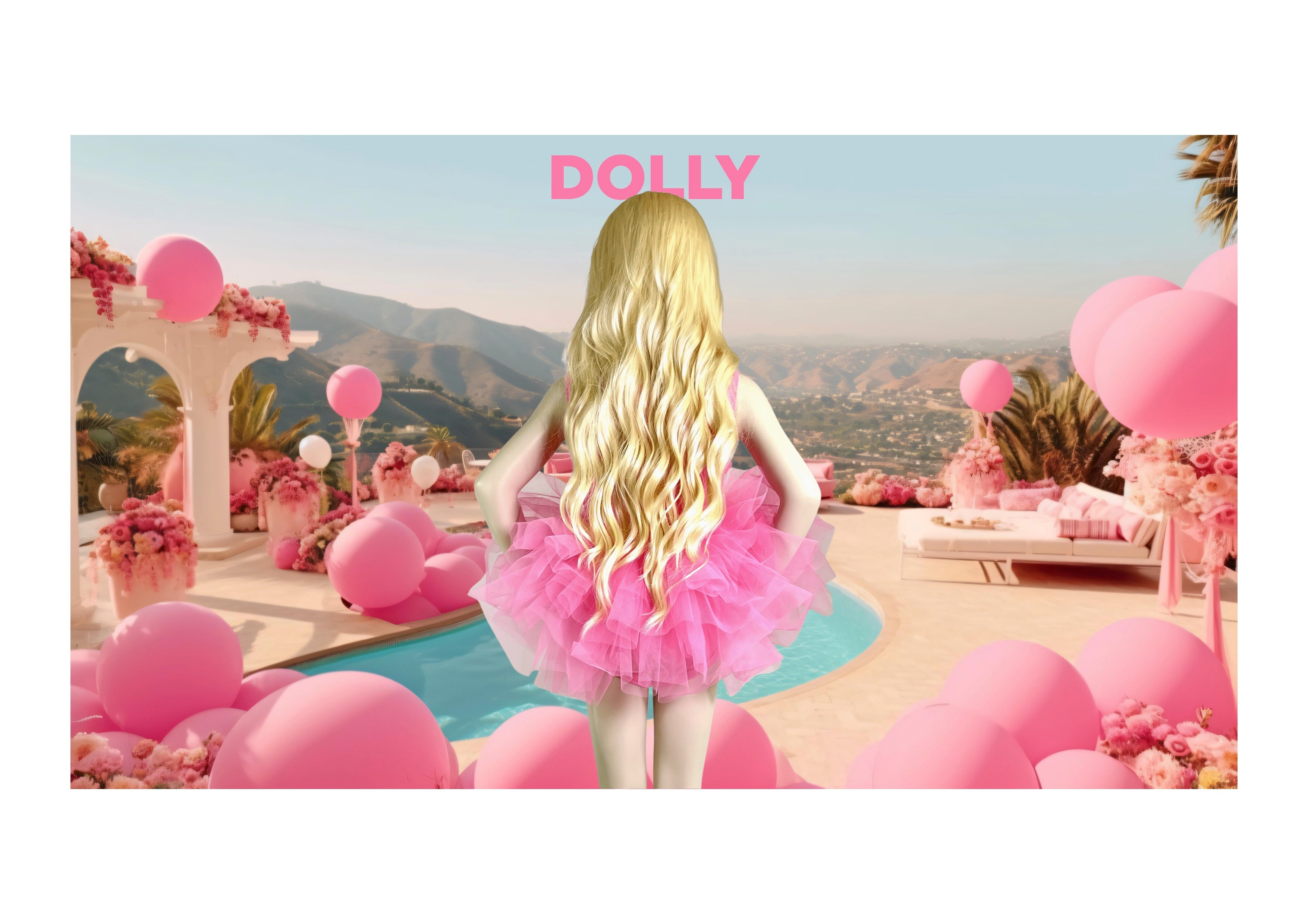 DOLLY PINK PLEASE! TIMELESS COTTON TUTU DRESS Aurora Bubblegum pink