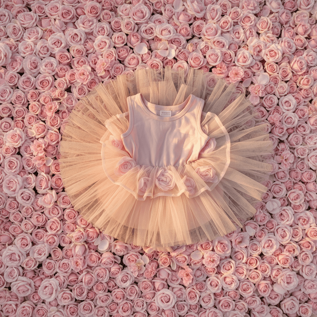 DOLLY® THE ROSE GARDEN TULLE TIMELESS TUTU LEOTARD DRESS dollypink