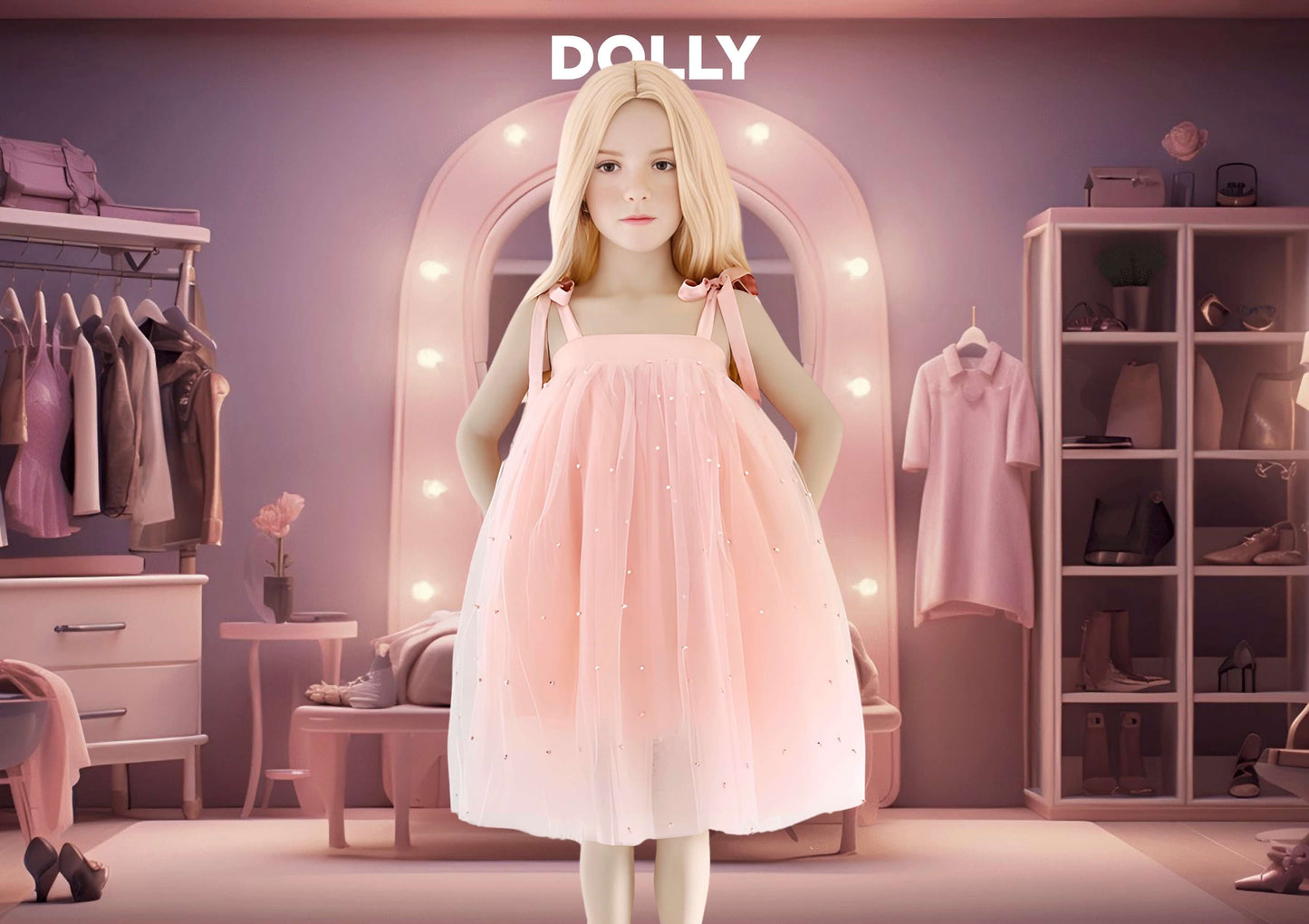 DOLLY® PEARL 2-CUTE TULLE DRESS dollypink ⚪