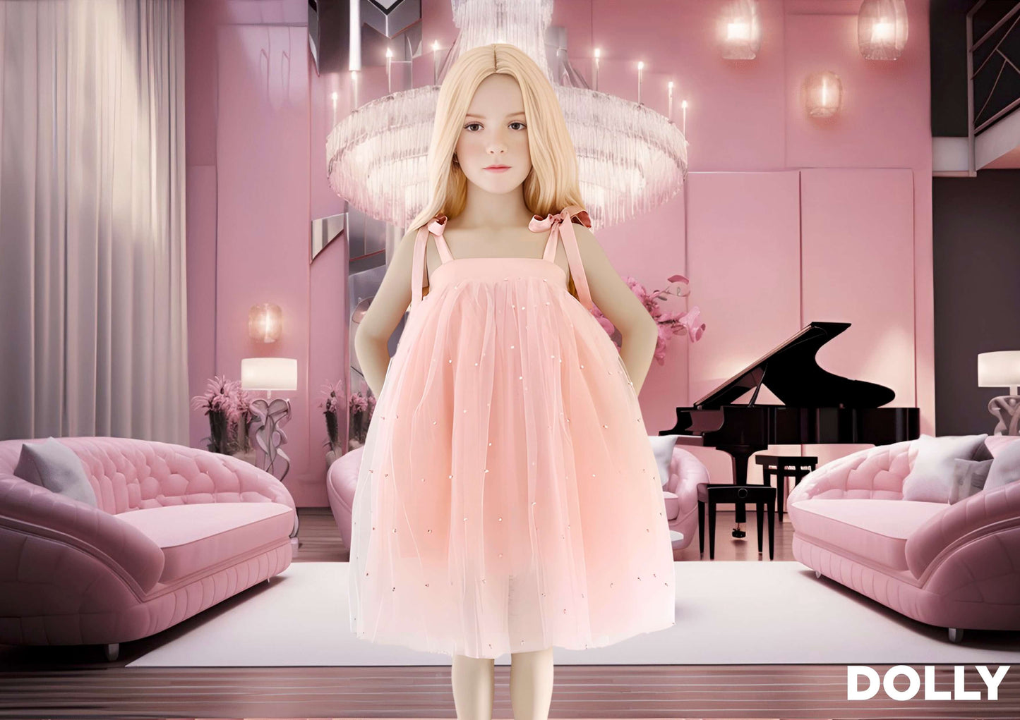 DOLLY® PEARL 2-CUTE TULLE DRESS dollypink  ⚪