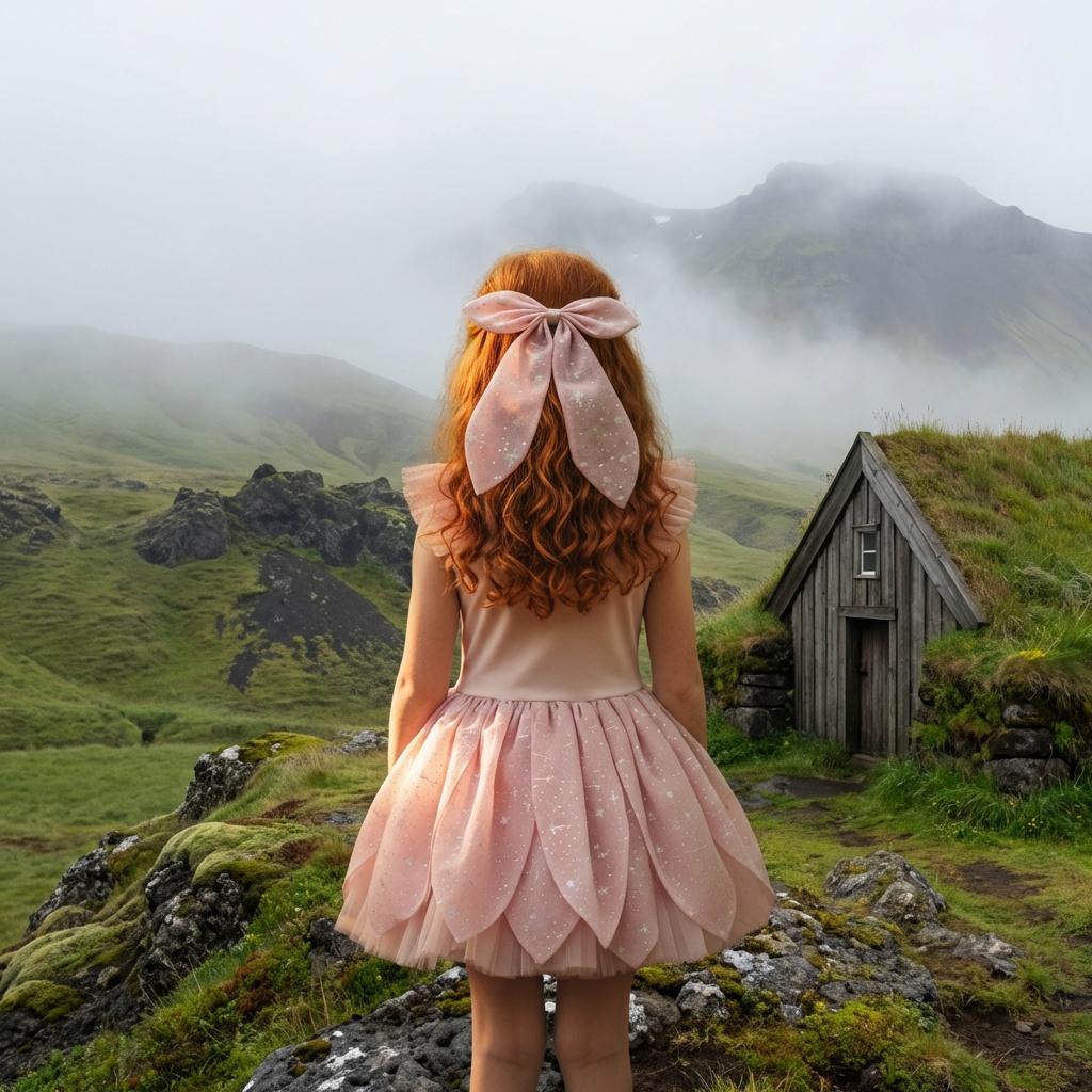 DOLLY® The Elves of Iceland Elf Petal Hairbow clip dollypink