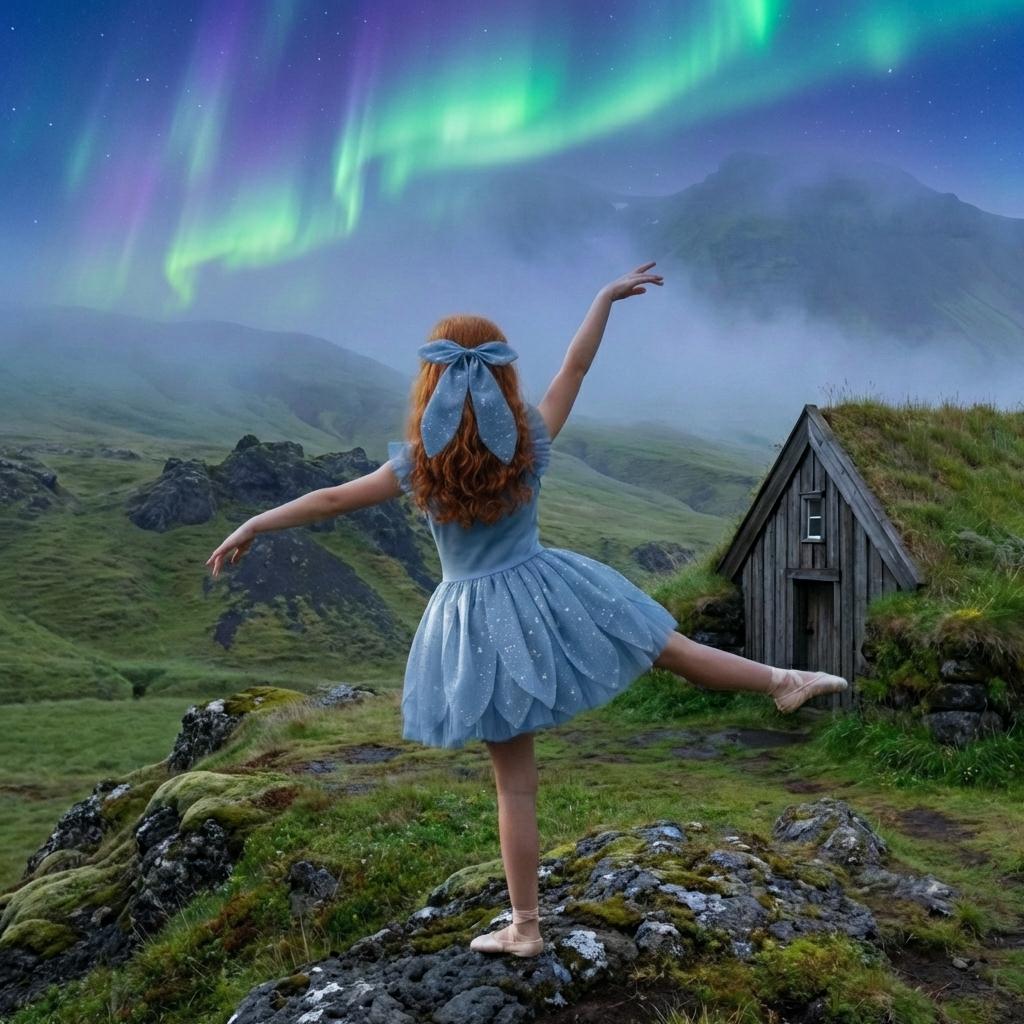 DOLLY® The Elves of Iceland Cinderella Elf Dress — Mjaðveig Mánadóttir misty bleu