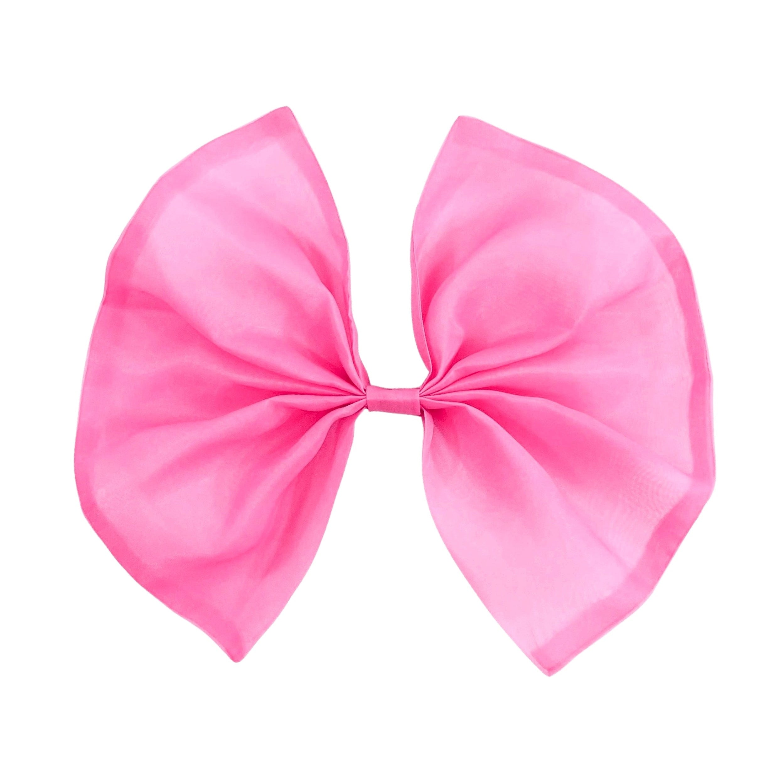 DOLLY PINK PLEASE! BIG ORGANZA HAIR BOW Aurora Bubblegum pink