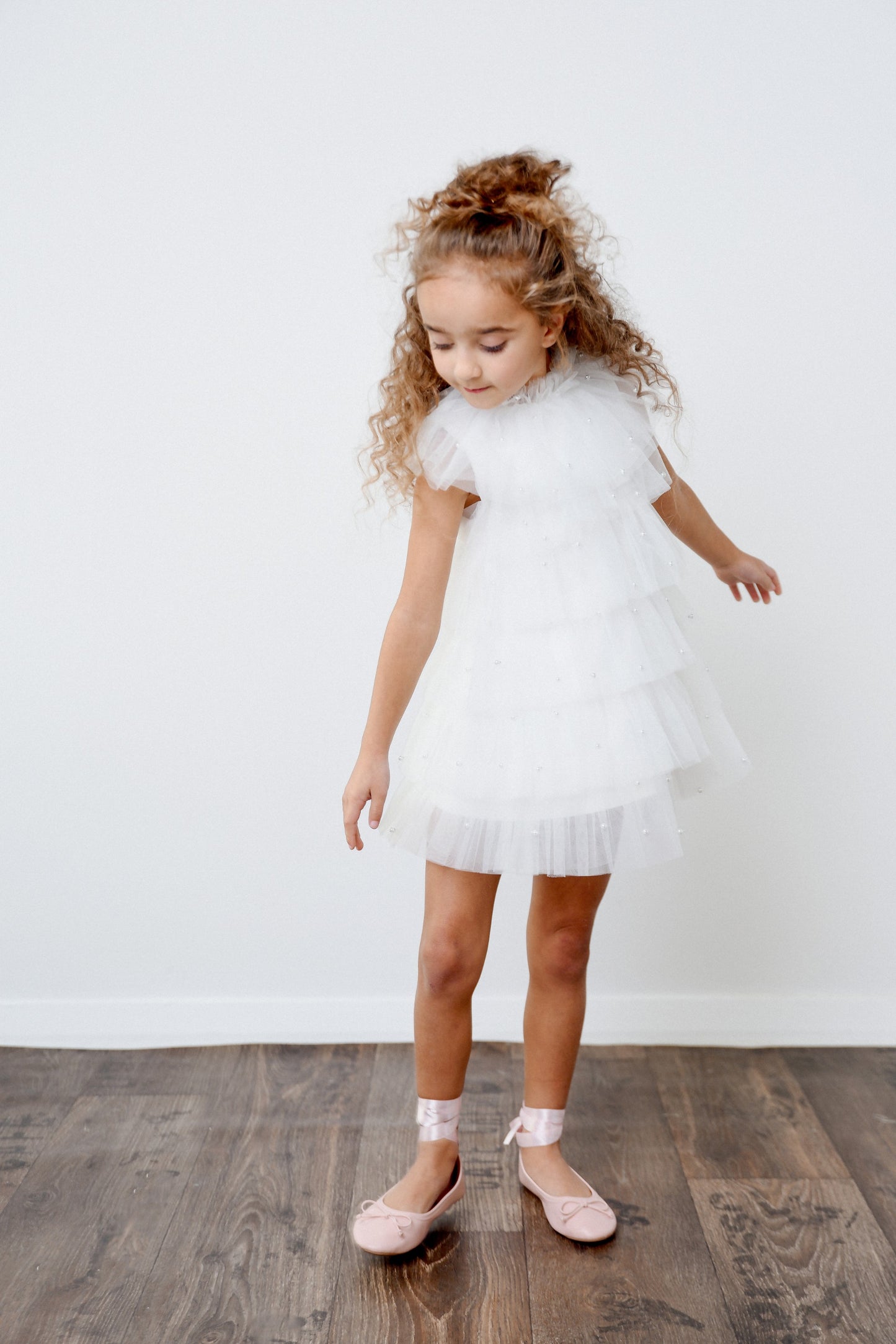 DOLLY® PEARL TUTULLY TIERED TULLE TUTU DRESS white  ⚪