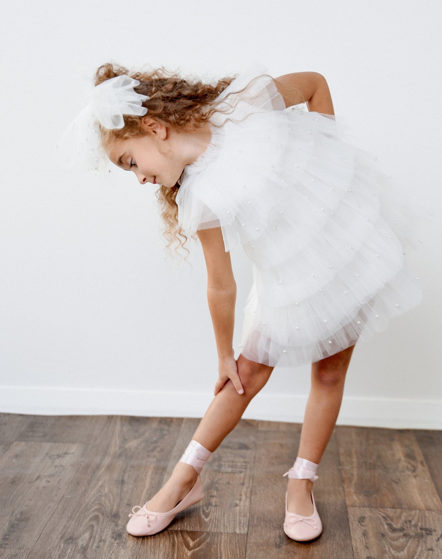 DOLLY® PEARL TUTULLY TIERED TULLE TUTU DRESS white  ⚪