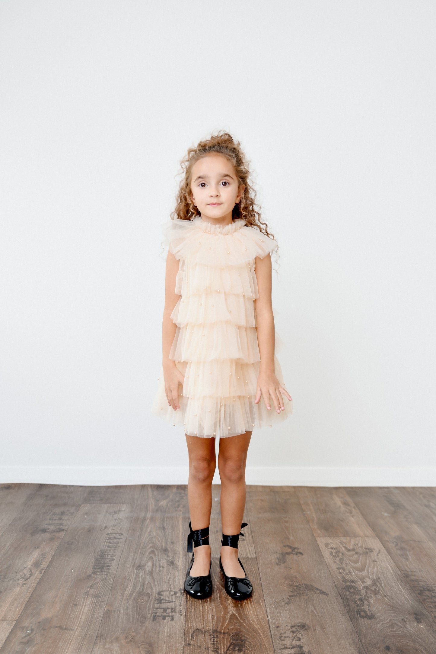 DOLLY® PEARL TUTULLY TIERED TULLE TUTU DRESS cream  ⚪