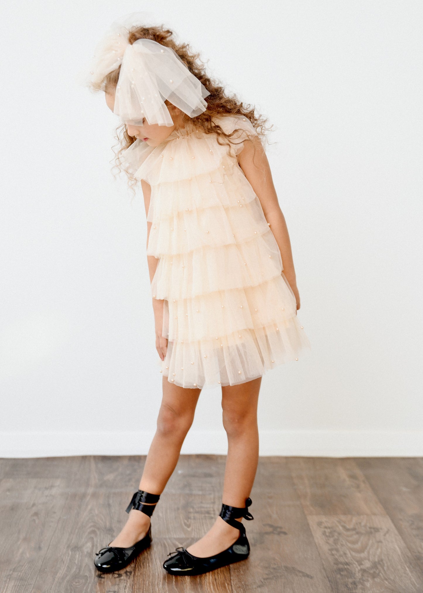 DOLLY® PEARL TUTULLY TIERED TULLE TUTU DRESS cream  ⚪
