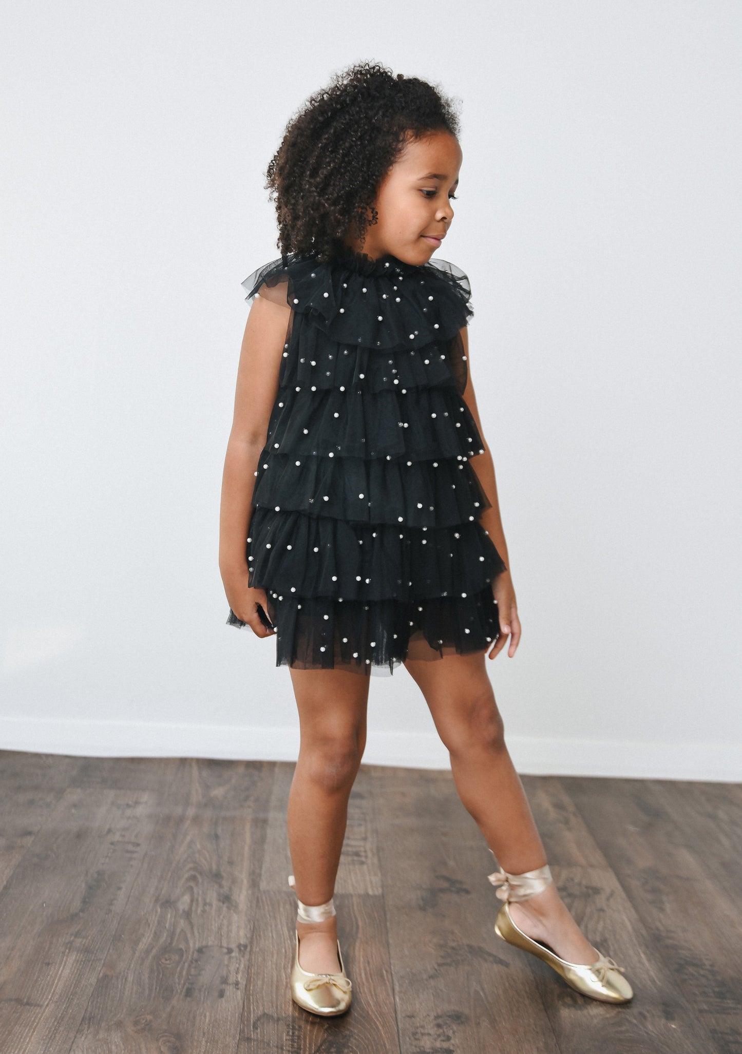 DOLLY® PEARL TUTULLY TIERED TULLE TUTU DRESS black  ⚪