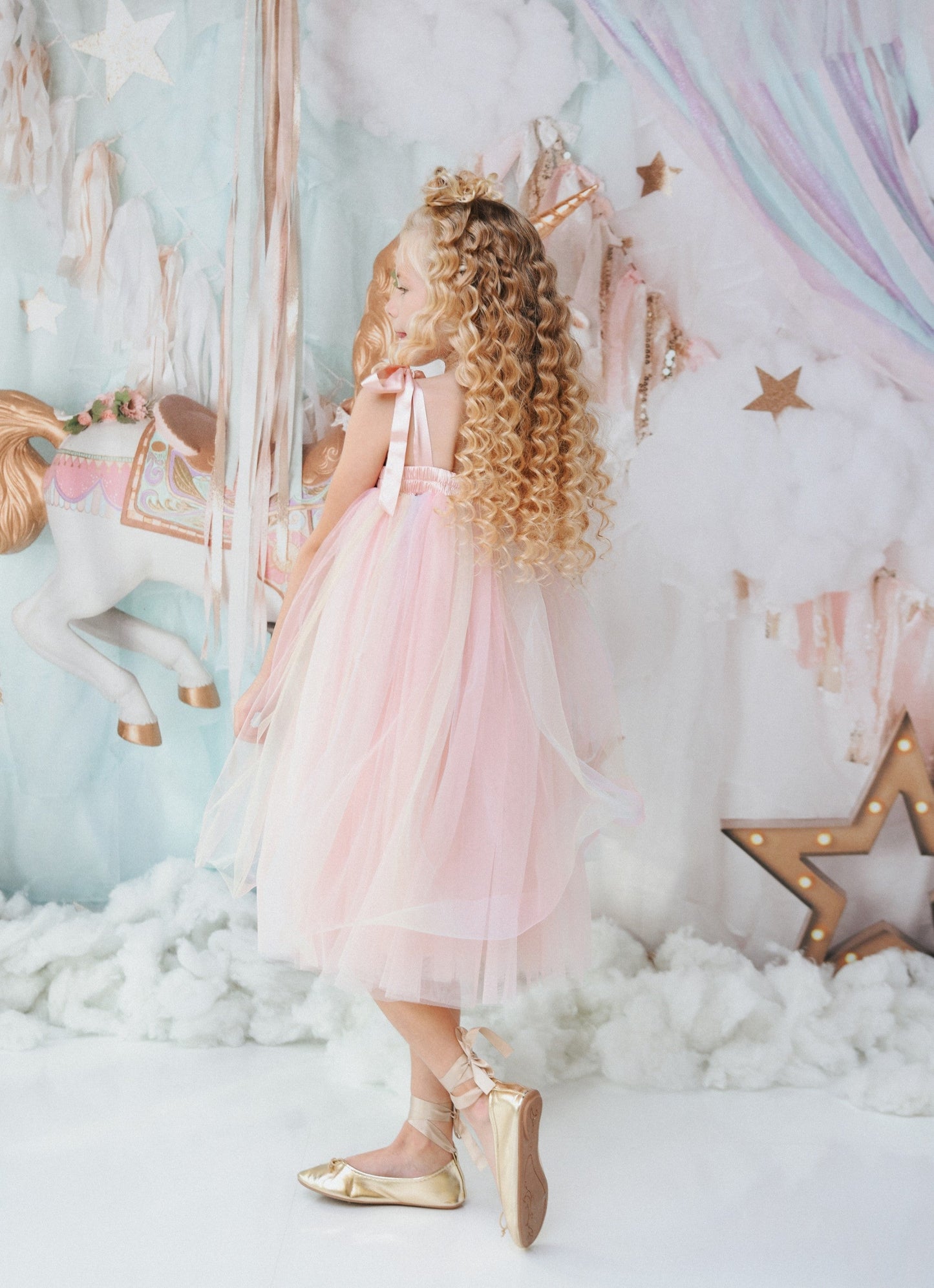 DOLLY® UNICORN RAINBOW PASTELS 🦄 🌈   2-CUTE TULLE TUTU DRESS rainbow