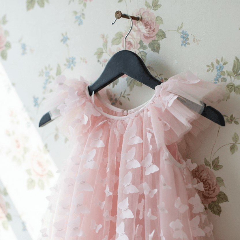 DOLLY by Le Petit Tom ® ALLOVER BUTTERFLIES FAIRY TUTU DRESS dollypink