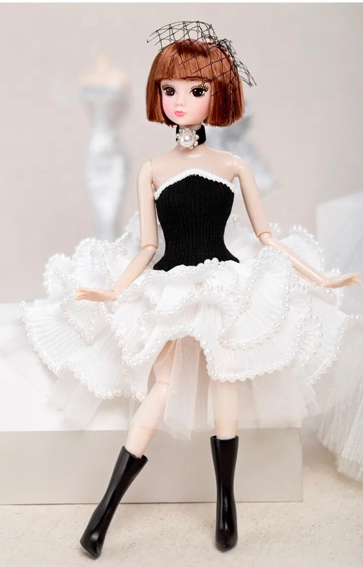 DOLLY® PEARL DOLL WITH PEARL TUTU DRESS - Bjd 12 joints 12 inch 30 cm 1/6 scale fashion doll