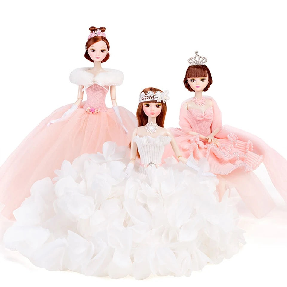 DOLLY® FLOWER DOLL WITH WHITE FLOWER TUTU DRESS - Bjd 12 joints 12 inch 30 cm 1/6 scale fashion doll