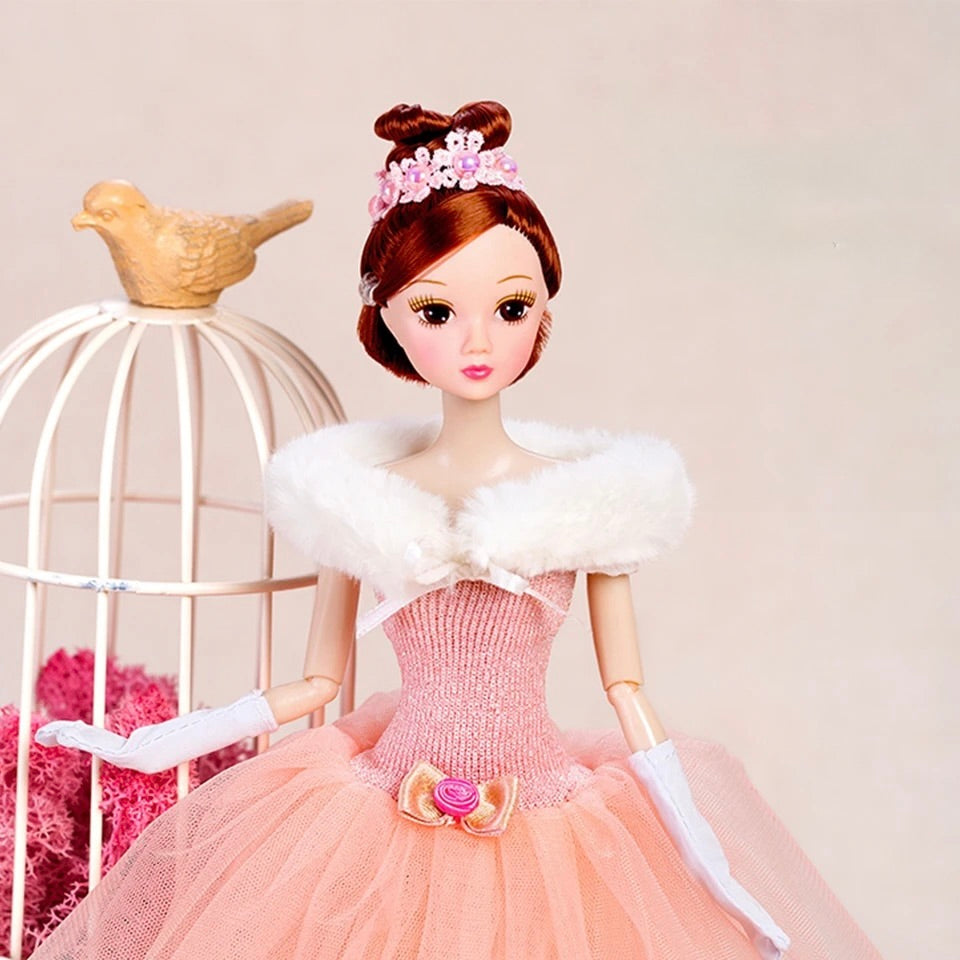 DOLLY® QUEEN DOLL WITH PINK TUTU DRESS - Bjd 12 joints 12 inch 30 cm 1/6 scale fashion doll