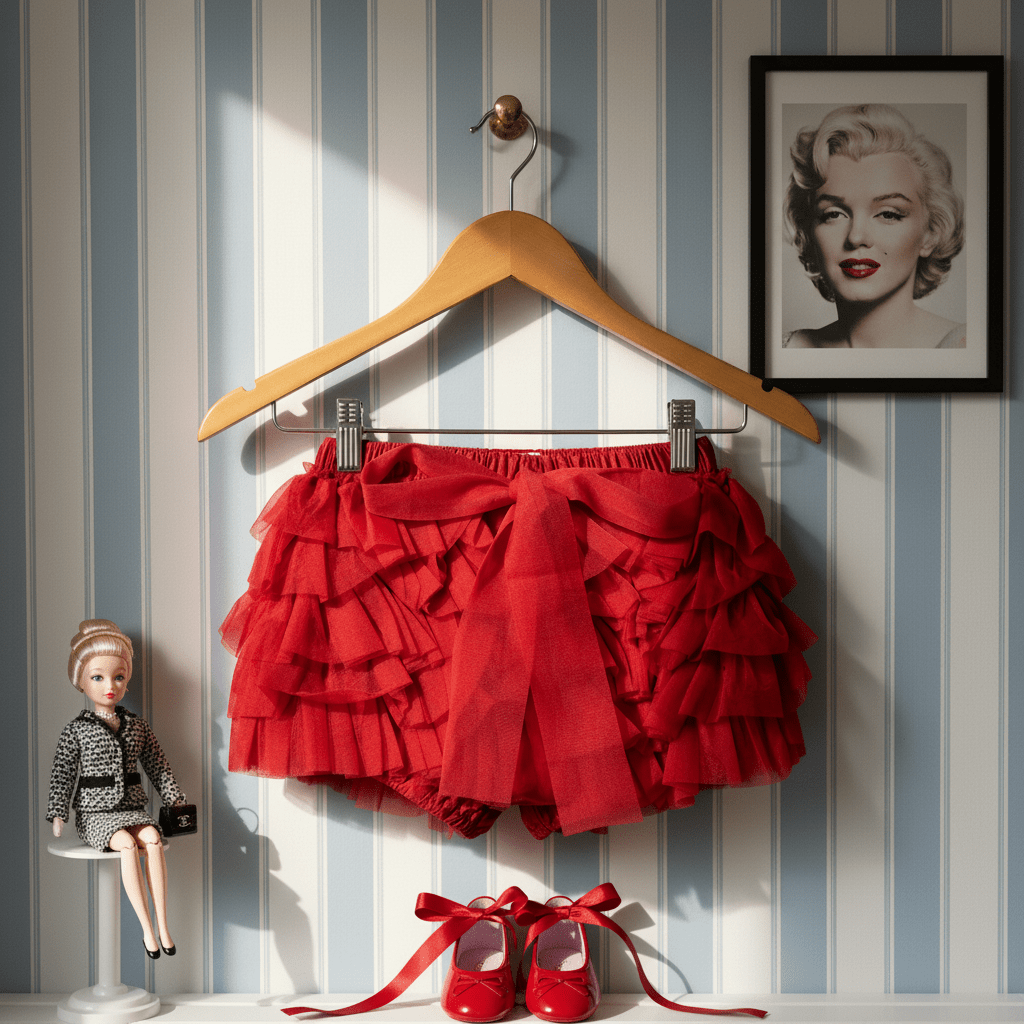 DOLLY by Le Petit Tom ® FRILLY PANTS Tutu Bloomer red