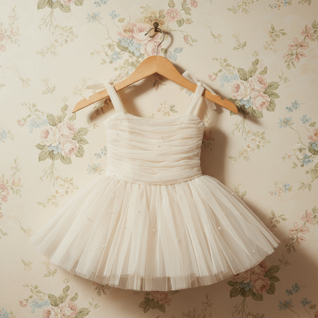 DOLLY PEARL TULLE BALLERINA DRESS cream DOLLY PEARL TULLE BALLERINA DRESS cream