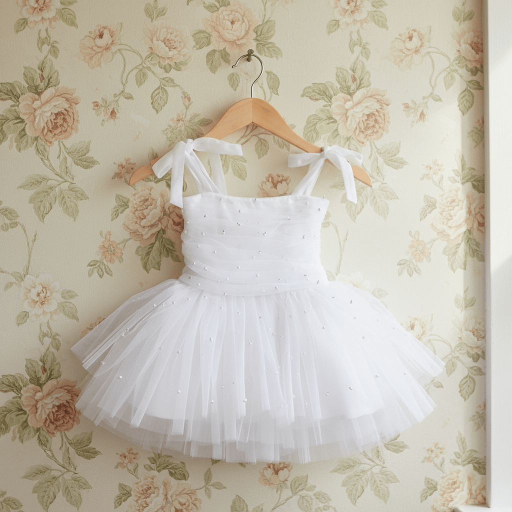 DOLLY® PEARL TULLE BALLERINA DRESS white ⚪