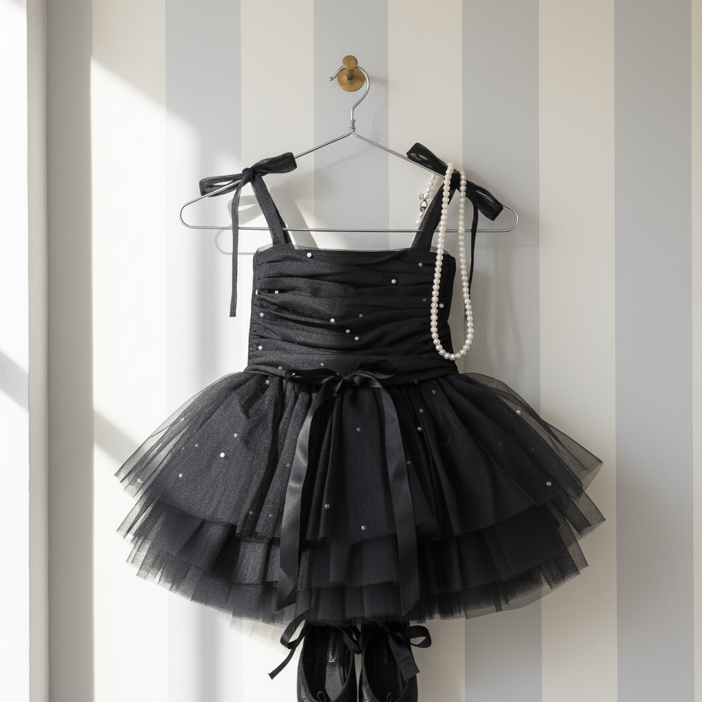 DOLLY® PEARL TULLE BALLERINA DRESS black ⚪