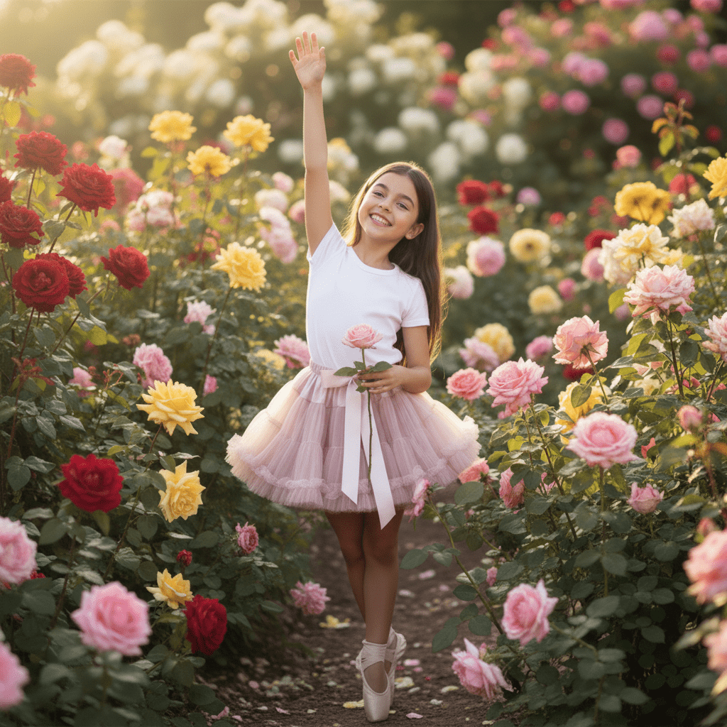 DOLLY by Le Petit Tom ® QUEEN OF ROSES pettiskirt rose pink
