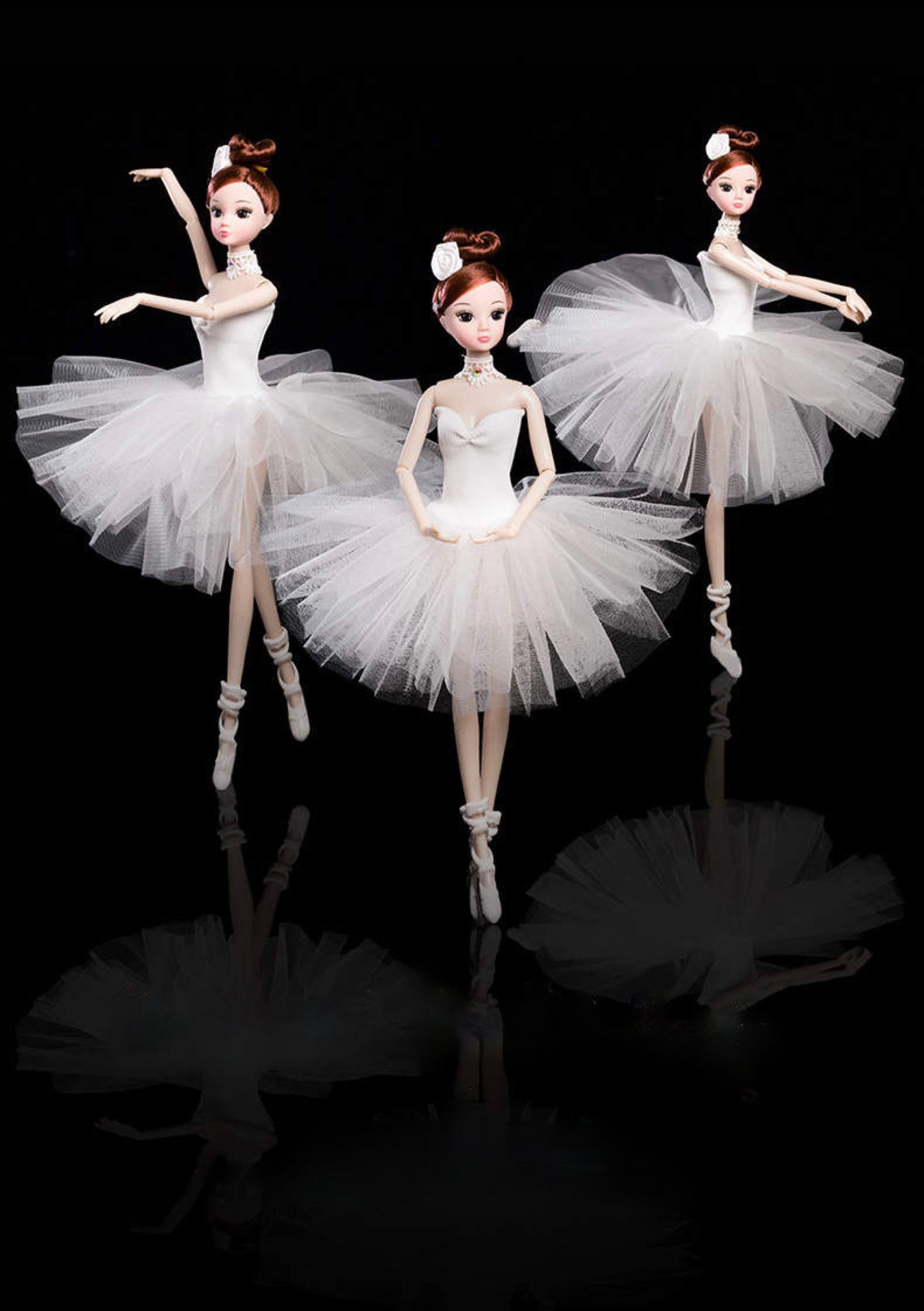 DOLLY® BALLERINA DOLL WITH WHITE TUTU DRESS - Bjd 12 joints 12 inch 30 cm 1/6 scale fashion doll