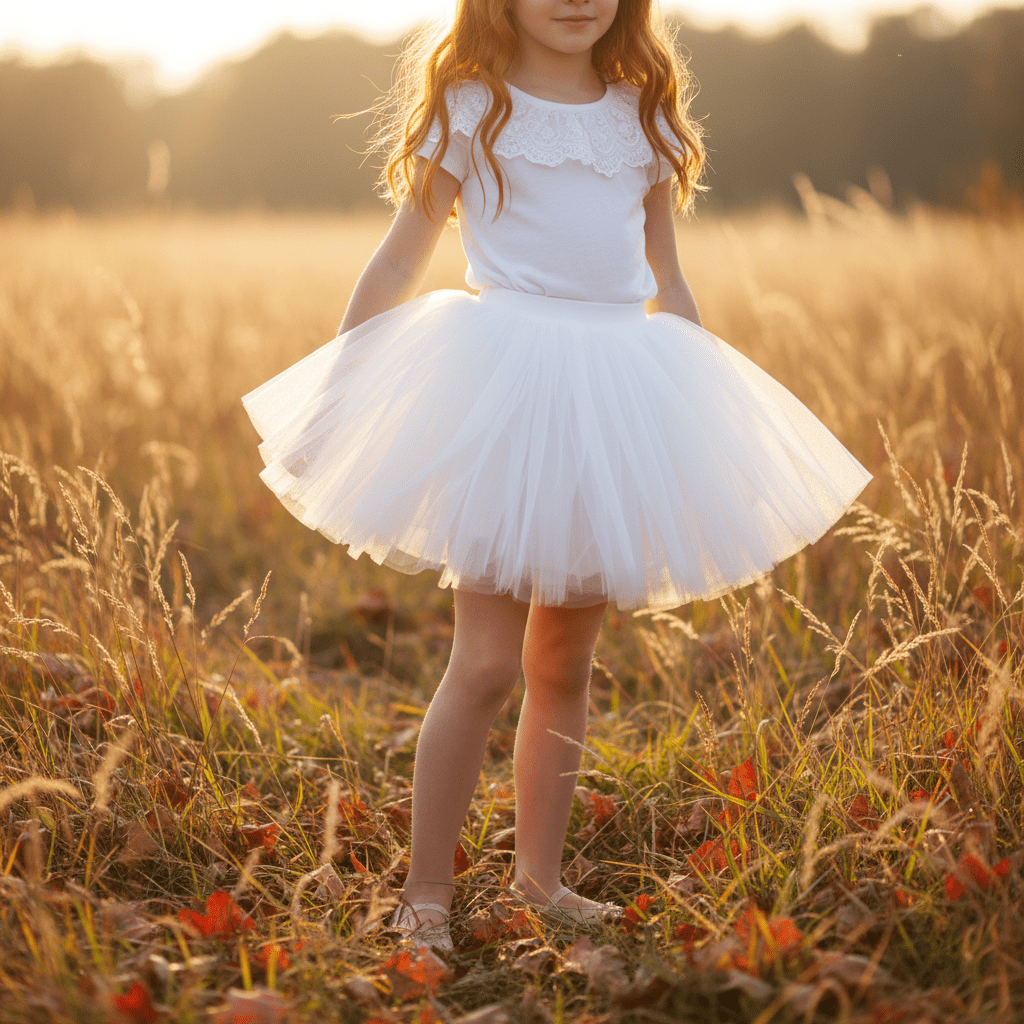DOLLY CLASSIC TUTU WITH VELVET WAIST white