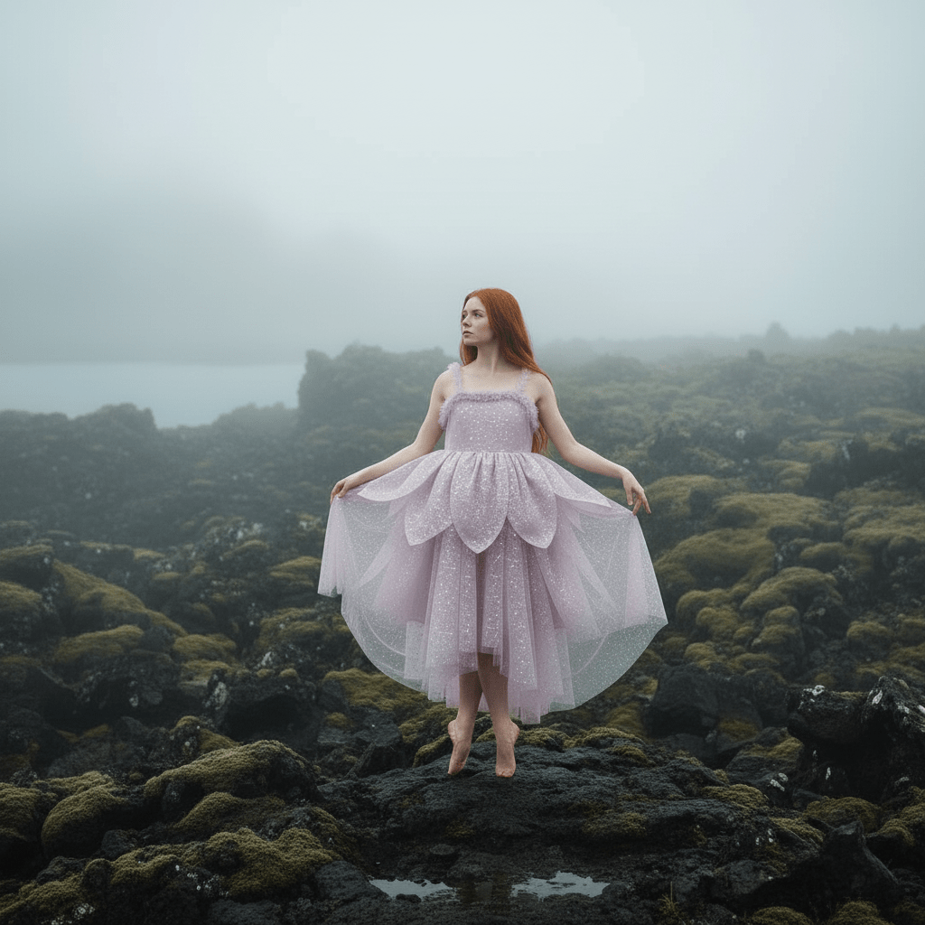 DOLLY® The Elves of Iceland Queen Elf Dress — HILDUR dusty violet