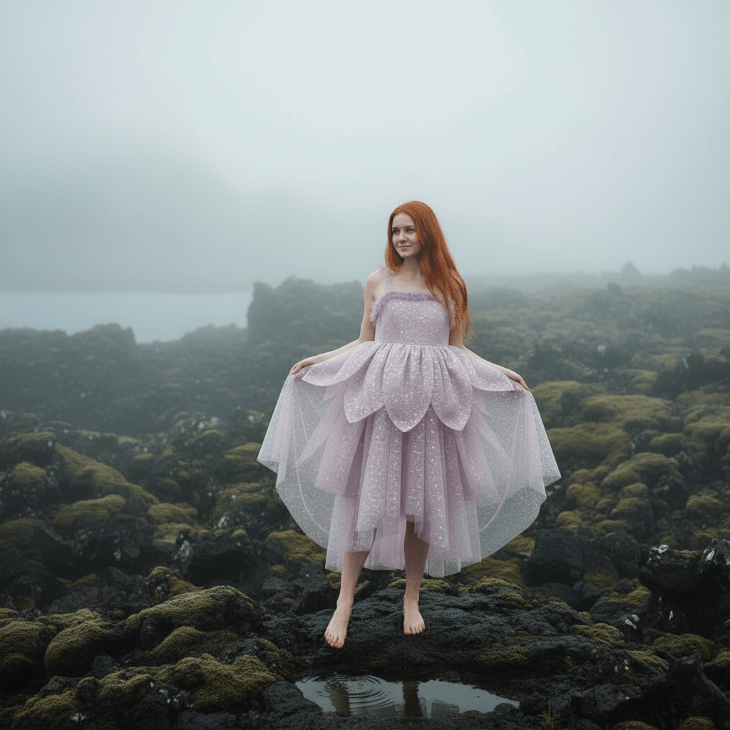 DOLLY® The Elves of Iceland Queen Elf Dress — HILDUR dusty violet